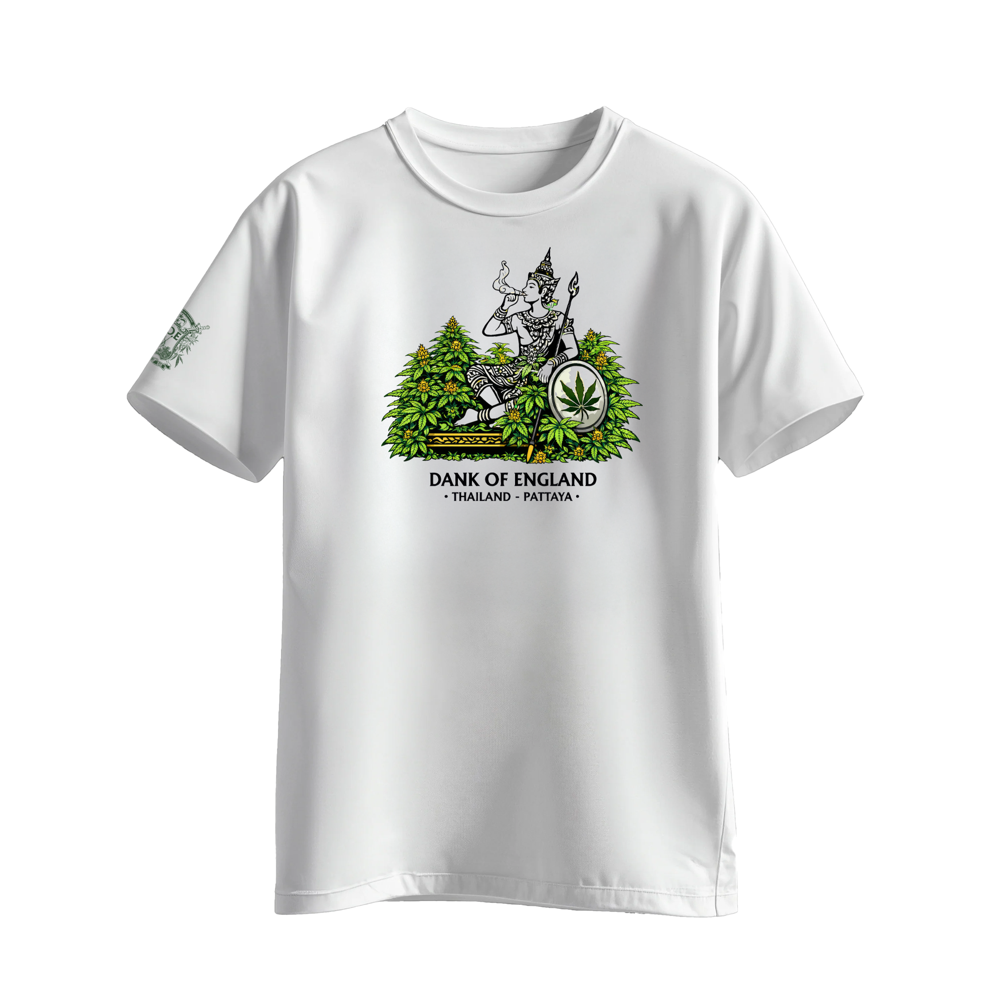 DOEPATTAYA Botanical logo - T-SHIRT - White