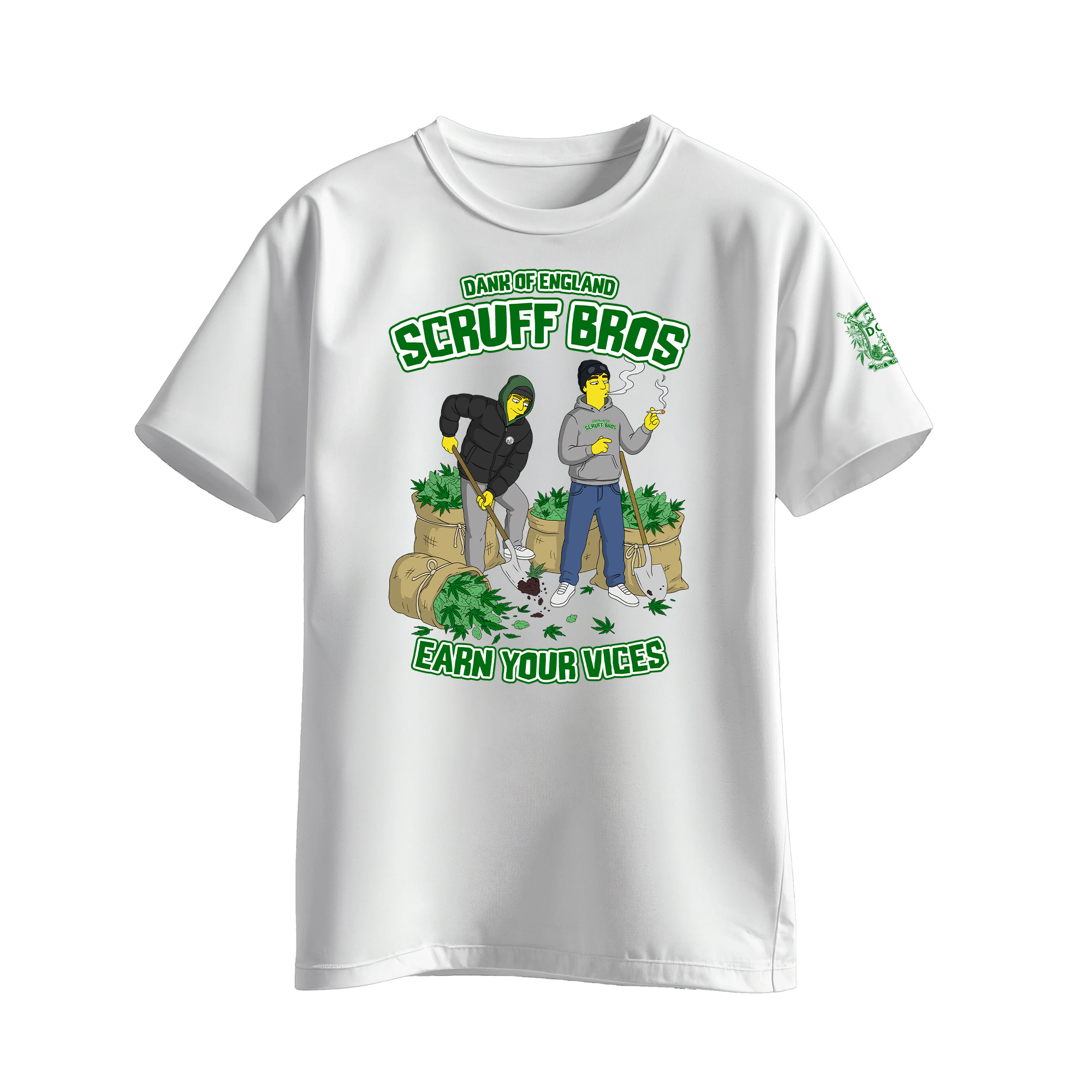 DOE X SCRUFF BROS T-Shirt WHITE