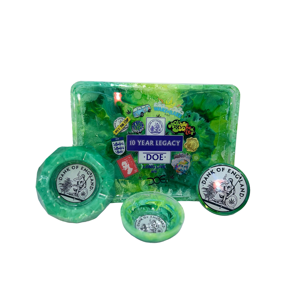 DOE Multi Logo 10 Years Resin 4 Piece Rolling set ( hand made )