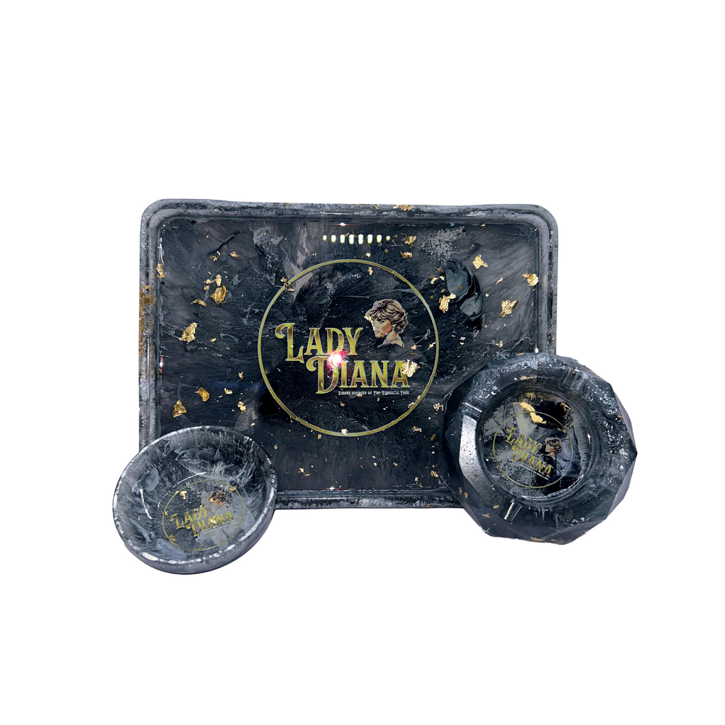 RARE DOE Hand made Multi Colour, Resin, Rolling Tray