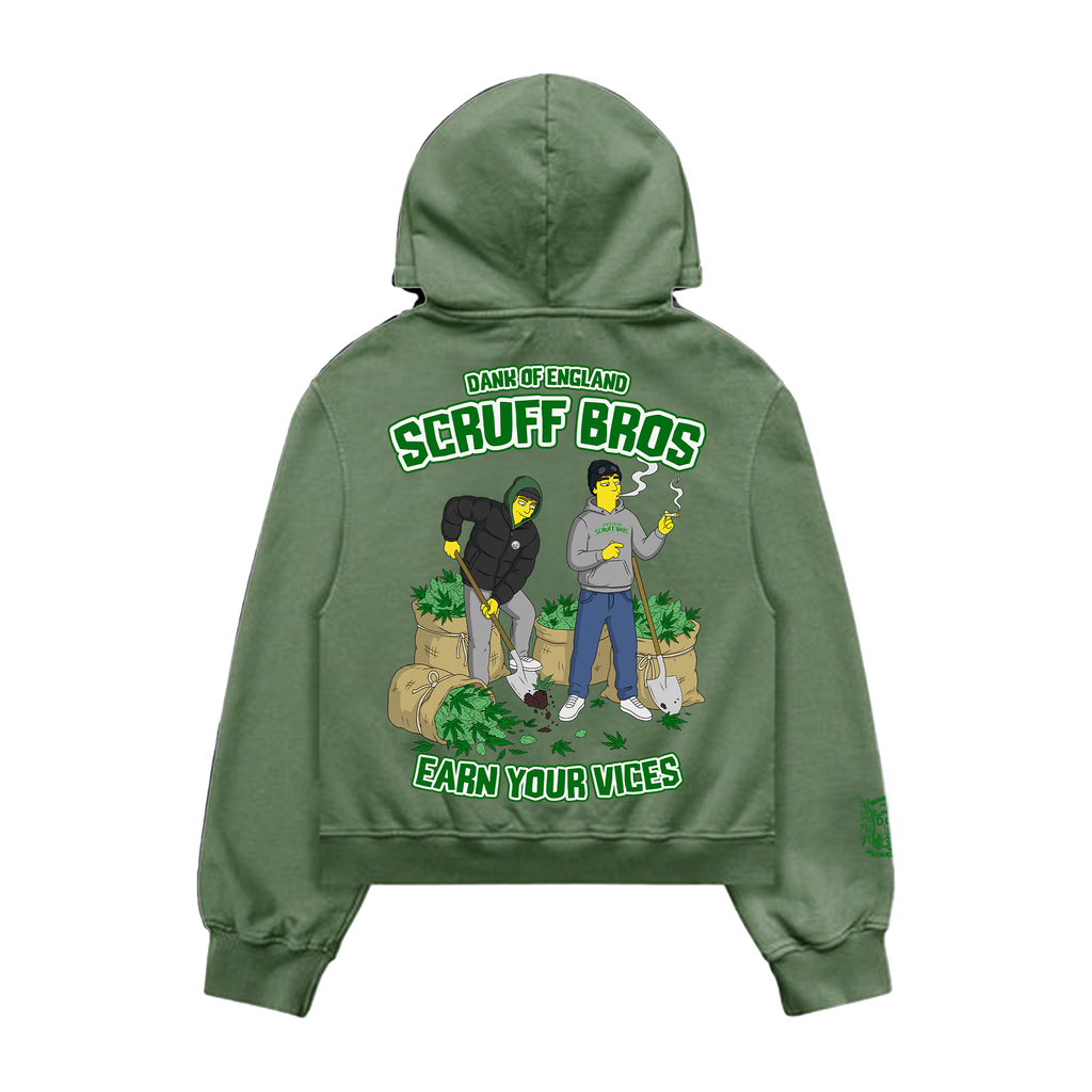 DOE X SCRUFF BROS HOODY Green